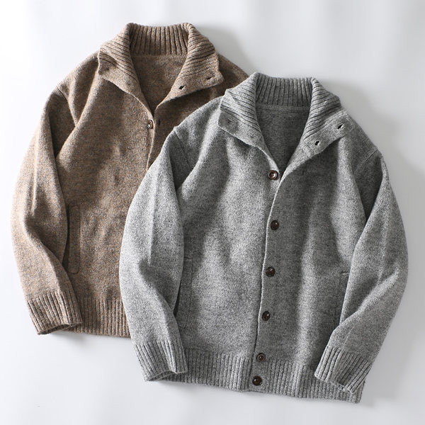 Cardigan casual pentru bărbați cu guler