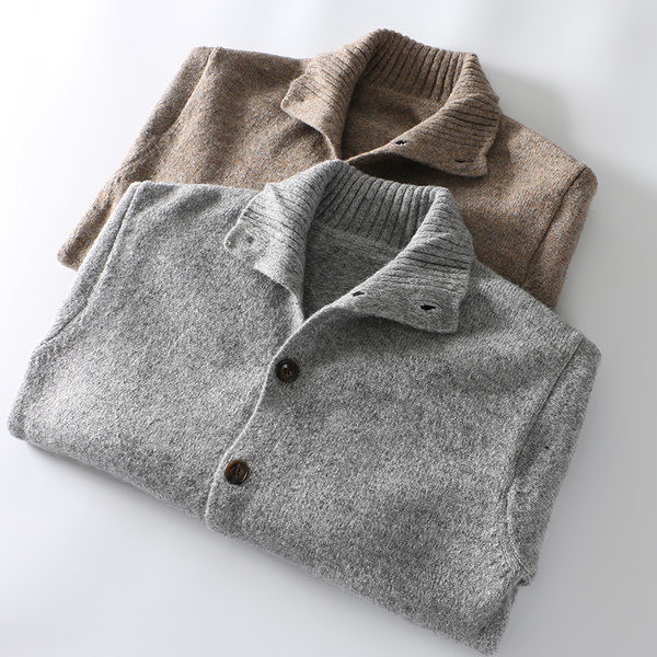 Cardigan casual pentru bărbați cu guler