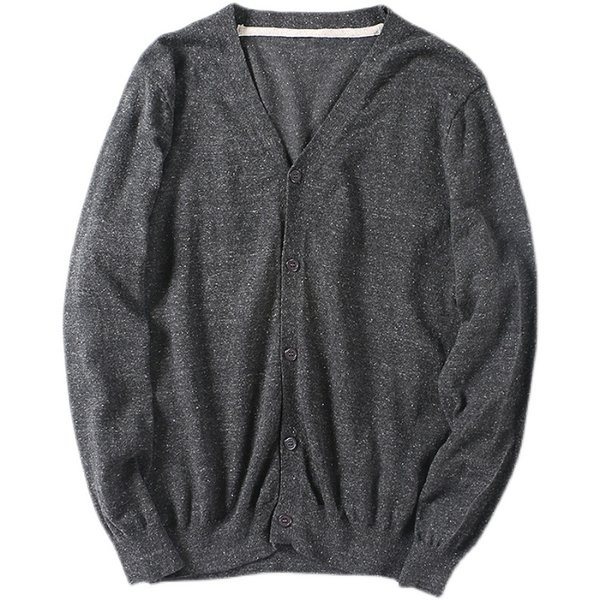 Cardigan casual pentru bărbați, cu decolteu în V