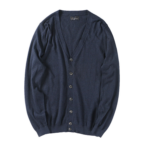 Cardigan pentru bărbați cu decolteu ascuțit în două culori