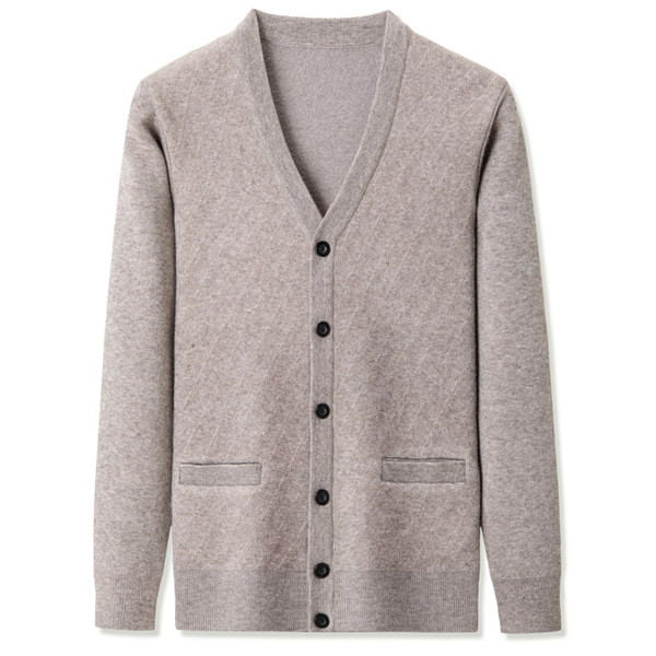 Pleteni casual muški kardigan s gumbima