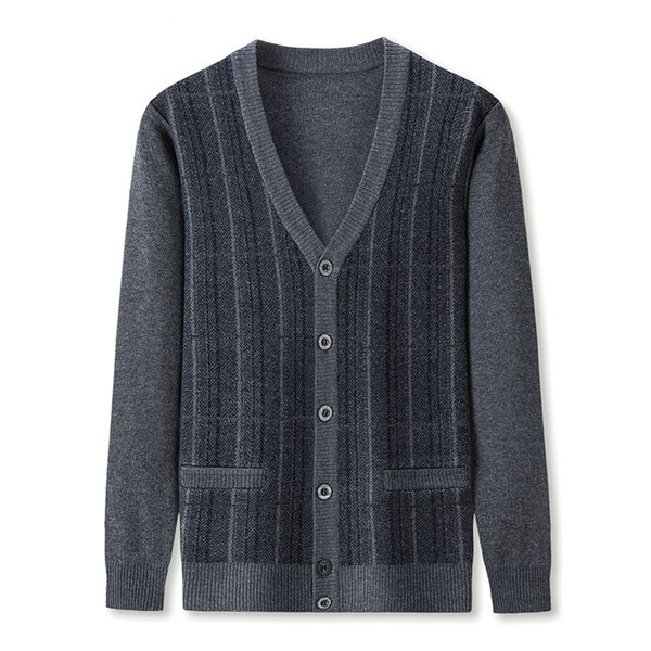 Vyriškas laisvalaikio megztinis su sagomis