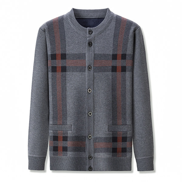 Cardigan bărbătesc în carouri pentru viața de zi cu zi