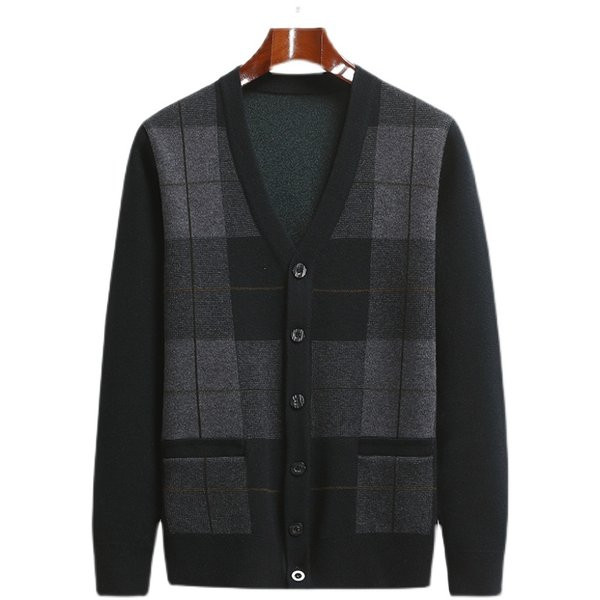 Cardigan in carouri pentru barbati