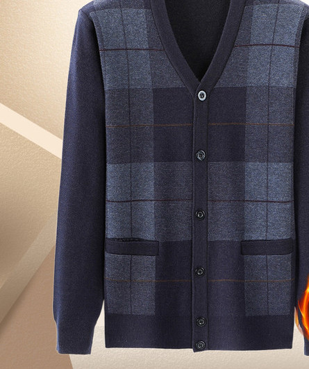 Cardigan bărbătesc tricotat cu nasturi pentru uz zilnic