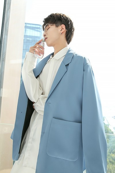 Geaca de toamna pentru barbati cu buzunar si nasture