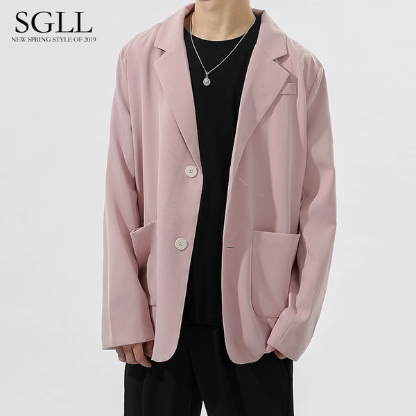 Jachetă bărbătească lată cu buzunar și nasturi