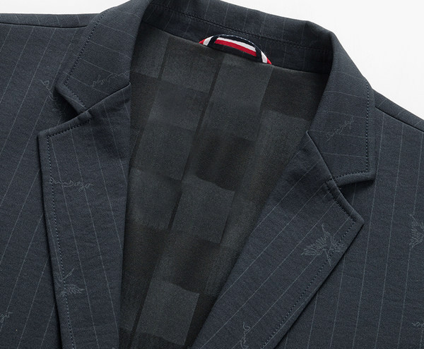 Geacă casual bărbătească în carouri cu buzunar