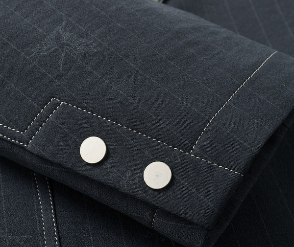 Geacă casual bărbătească în carouri cu buzunar