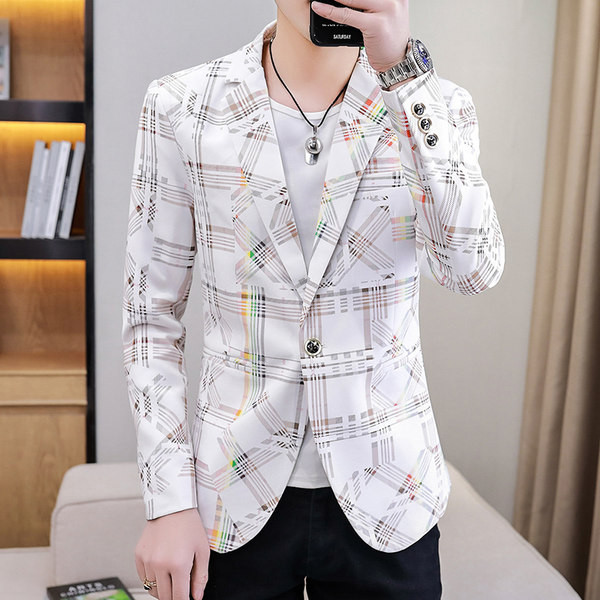 Jachetă pentru bărbați slim-fit, cu mâneci lungi și închidere cu nasturi