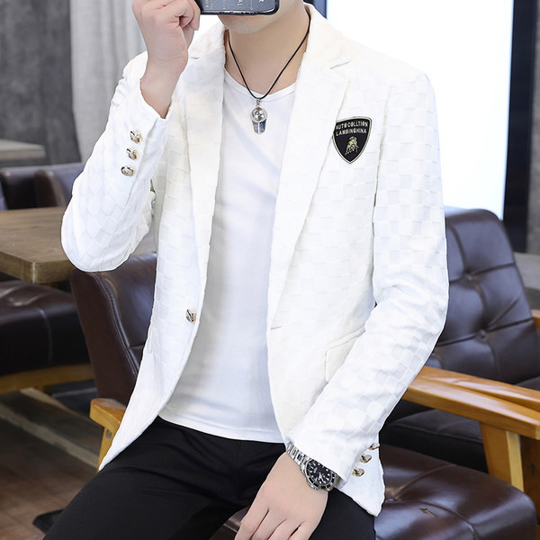 Geaca de toamna pentru barbati cu imprimeu si rever