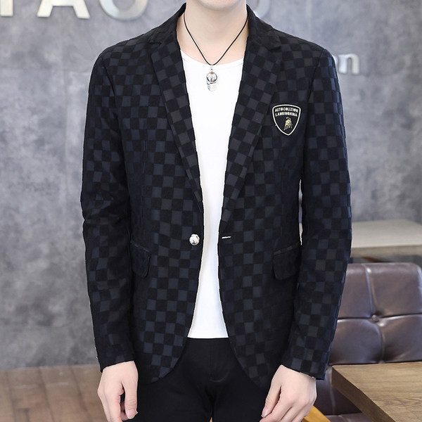 Geaca de toamna pentru barbati cu imprimeu si rever