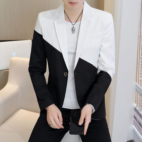 Jachetă alb-negru pentru bărbați