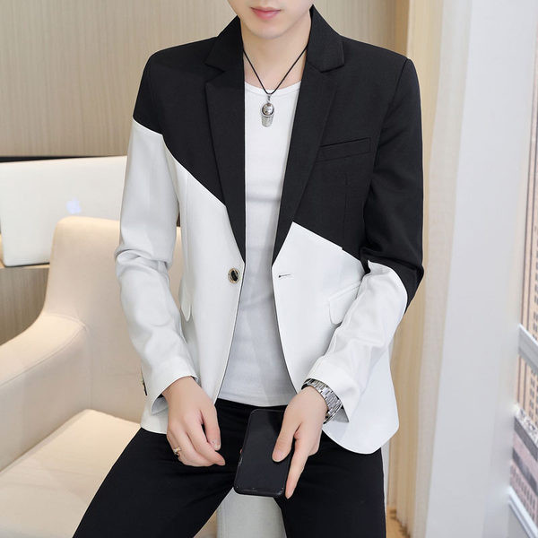 Jachetă alb-negru pentru bărbați