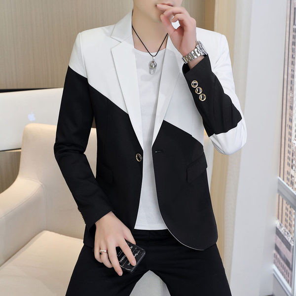 Jachetă alb-negru pentru bărbați