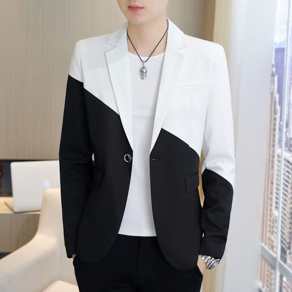 Jachetă alb-negru pentru bărbați