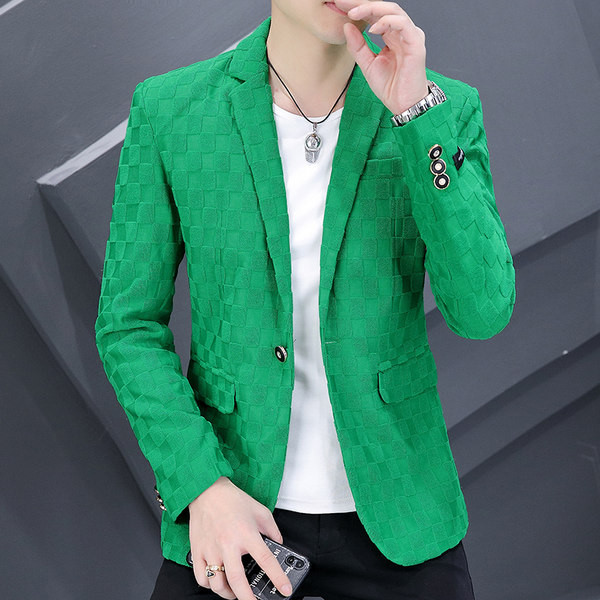 Geaca casual in carouri cu rever