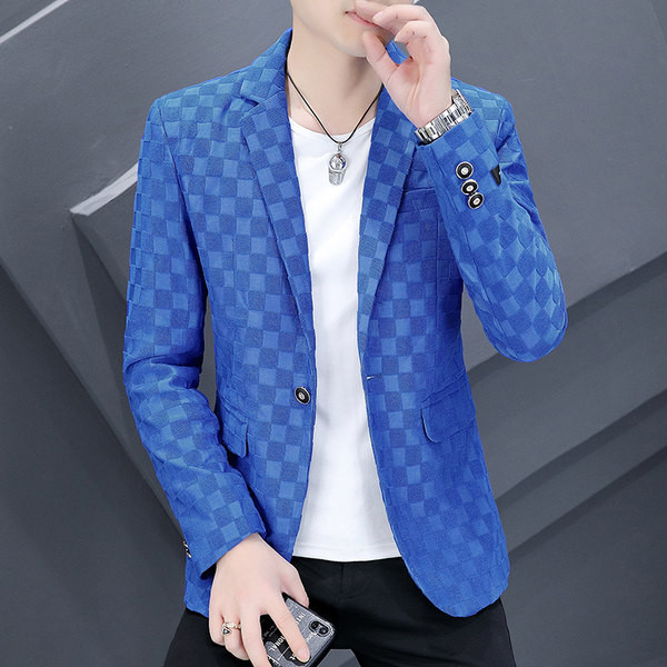 Geaca casual in carouri cu rever