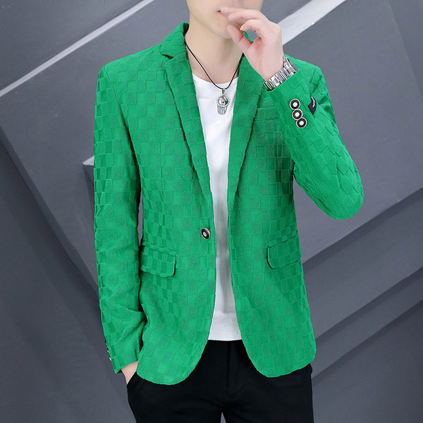 Geaca casual in carouri cu rever