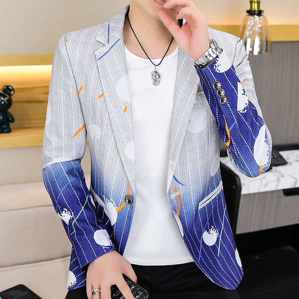 Jachetă colorată pentru bărbați, cu nasturi