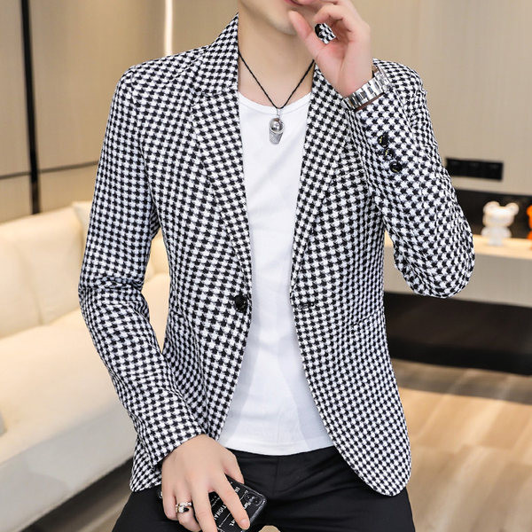 Blazer în carouri pentru bărbați