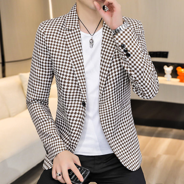 Blazer în carouri pentru bărbați