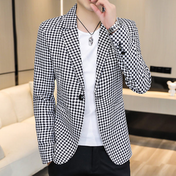 Blazer în carouri pentru bărbați