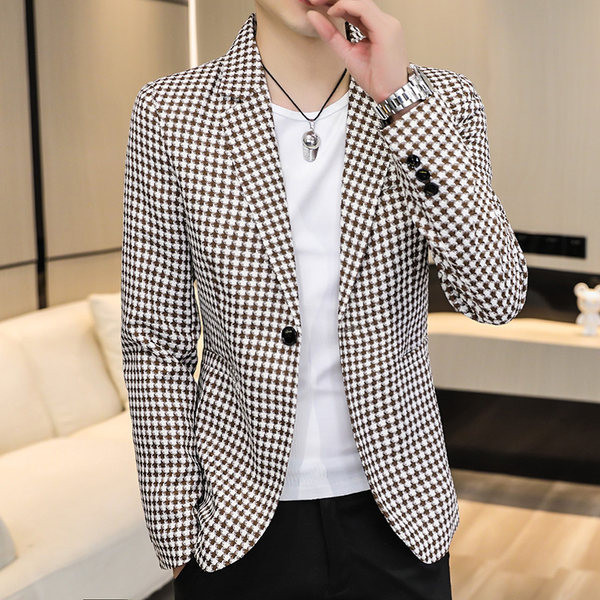 Blazer în carouri pentru bărbați