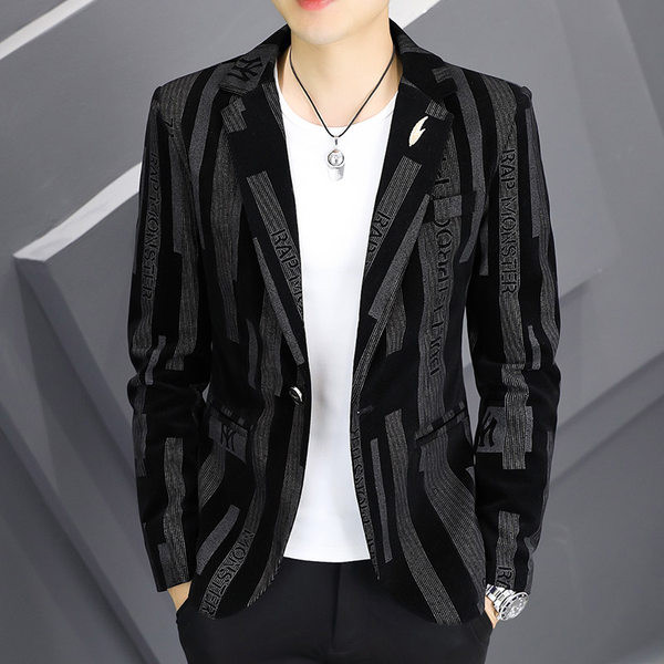 Jachetă pentru bărbați din catifea cu nasturi