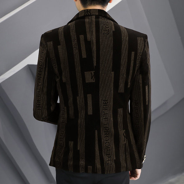 Jachetă pentru bărbați din catifea cu nasturi