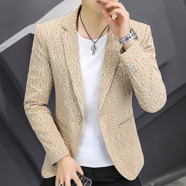 Jachetă bărbătească la modă de toamnă cu decolteu în V