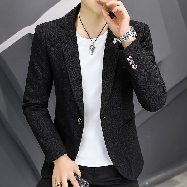 Jachetă bărbătească la modă de toamnă cu decolteu în V