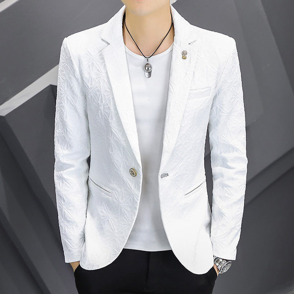 Jachetă bărbătească la modă de toamnă cu decolteu în V