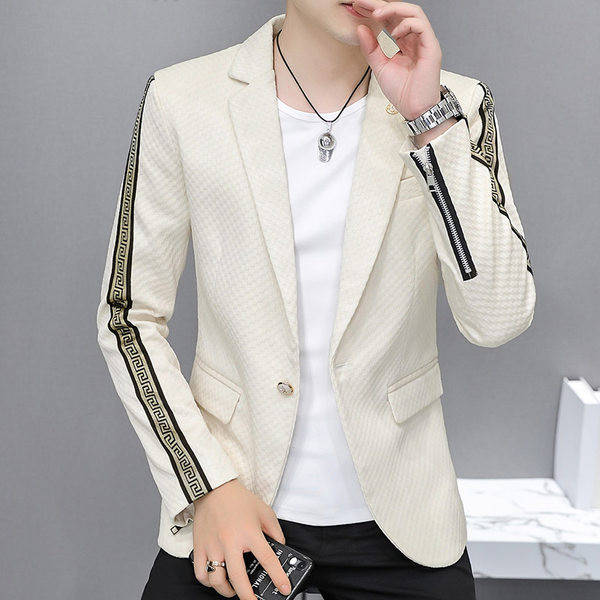 Jachetă sport casual cu pasătură și fermoare pe mâneci