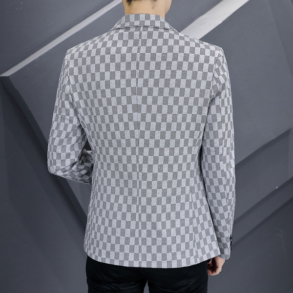 Jachetă casual pentru bărbați cu model în carouri