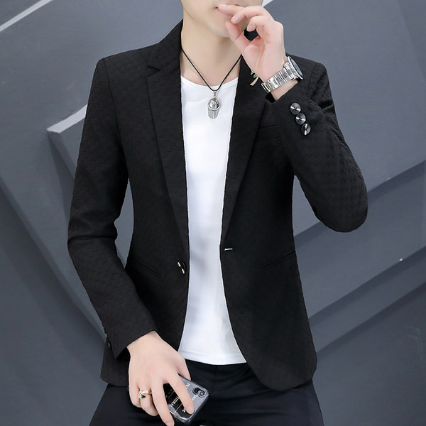 Jachetă slim fit, culoare uni, cu nasturi, pentru bărbați