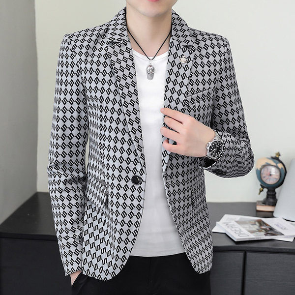 Geaca barbati cu imprimeu si buzunar