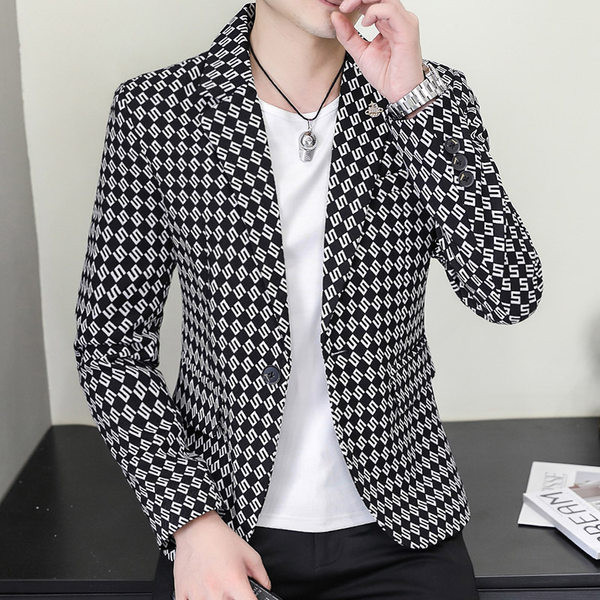 Geaca barbati cu imprimeu si buzunar