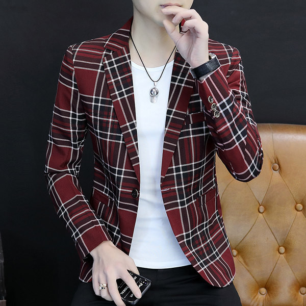 Geaca barbati in carouri eleganta