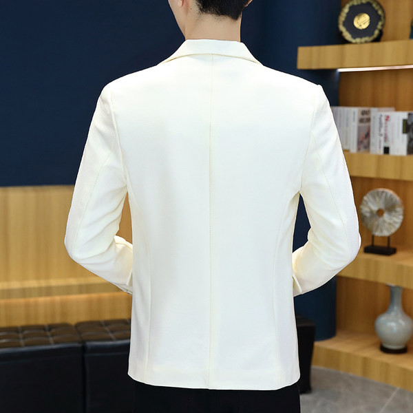 Jachetă bărbătească slim fit cu broderie și nasture