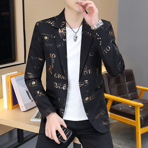 Jachetă pentru bărbați cu inscripții în două tonuri