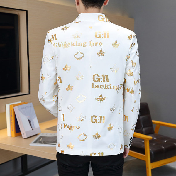 Jachetă pentru bărbați cu inscripții în două tonuri