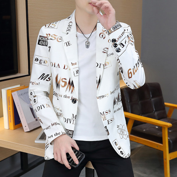 Jachetă pentru bărbați cu inscripții în două tonuri