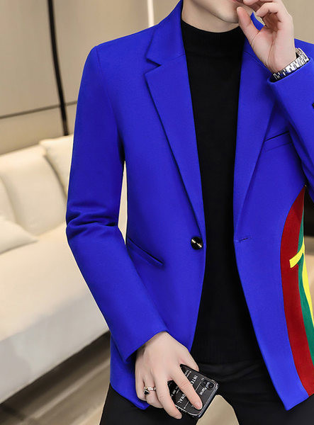 Jachetă pentru bărbați cu motive colorate