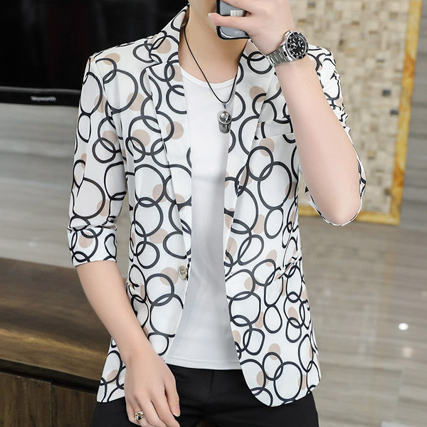 Jachetă casual pentru bărbați, cu mâneci 3/4