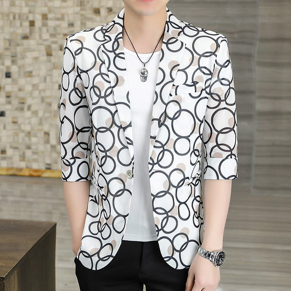 Jachetă casual pentru bărbați, cu mâneci 3/4