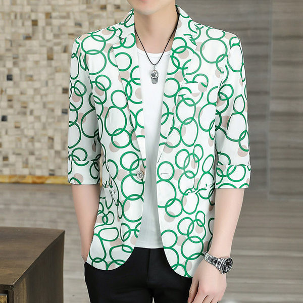 Jachetă casual pentru bărbați, cu mâneci 3/4