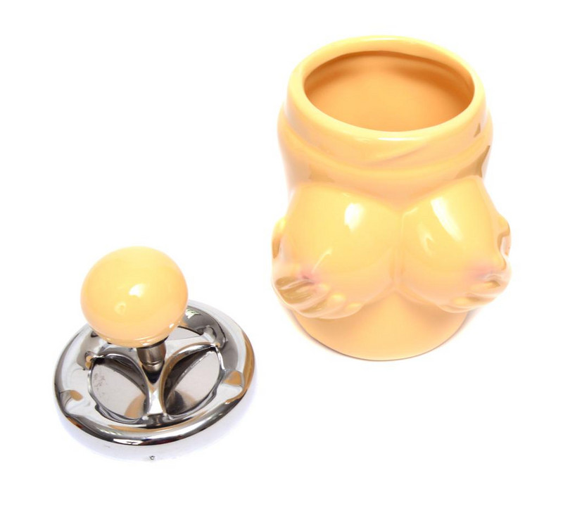 Пепелник Женско тяло, Противовятърен, Керамичен, 11.5х9 см.