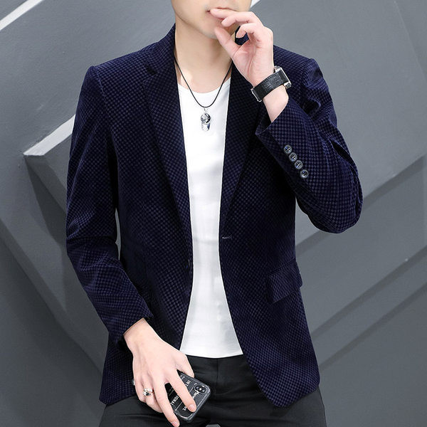 Jachetă elegantă pentru bărbați, cu decolteu ascuțit și închidere cu nasturi