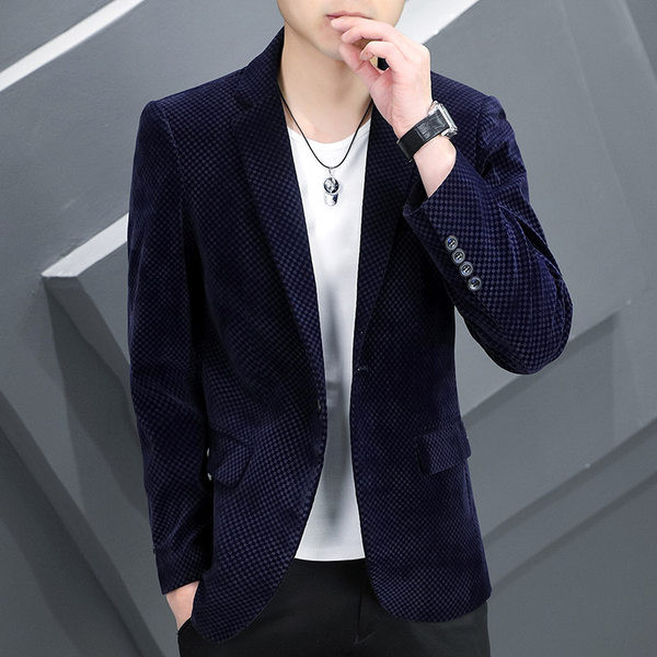 Jachetă elegantă pentru bărbați, cu decolteu ascuțit și închidere cu nasturi
